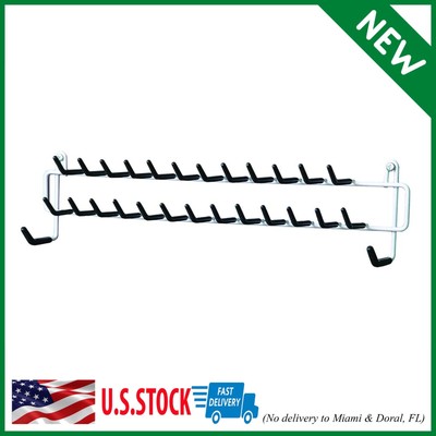 Tie Belt Organizer Rack Necktie Holder Hanger Closet Door Wall Mount Storage NEW