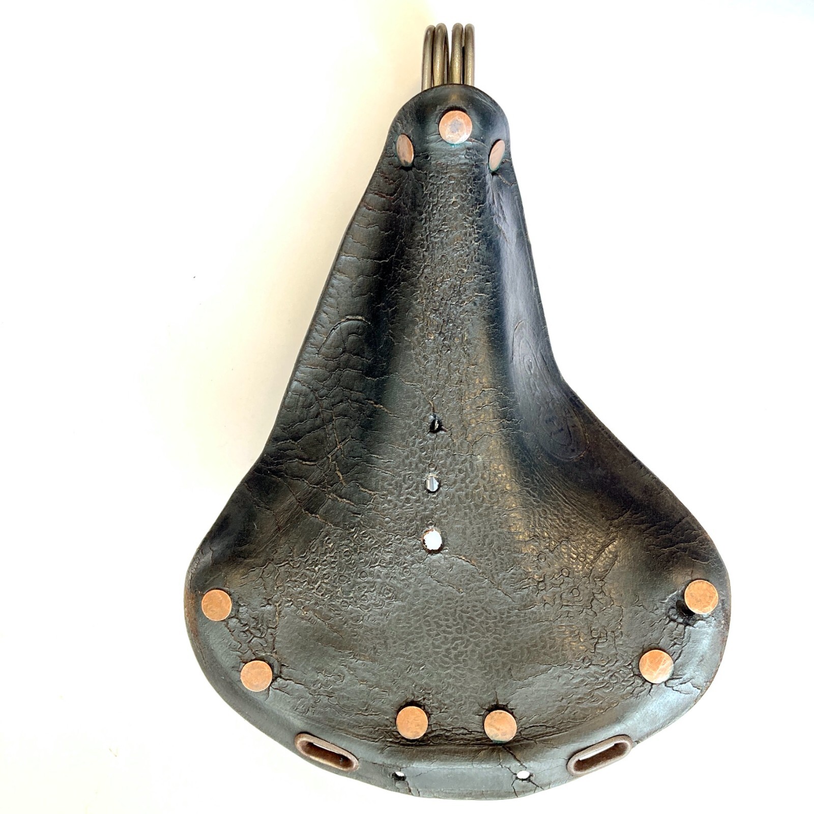 Black Leather Monoposto Saddle - For Collectors For Bicycle