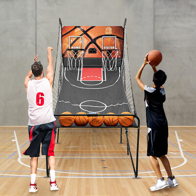 2 Player LED Electronic Basketball Double Shot Hoops Arcade Indoor Sports Game