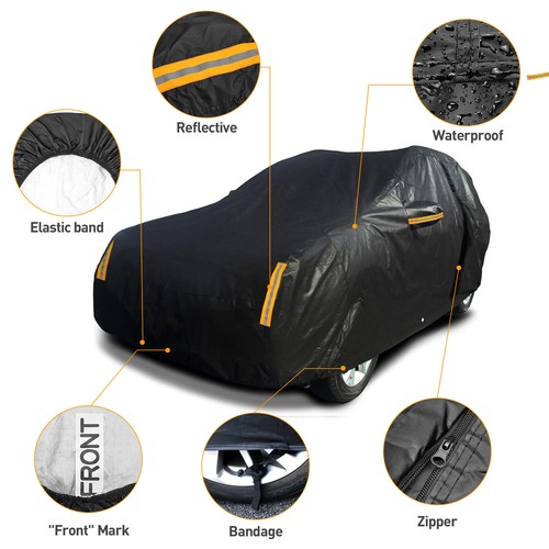 190T Full SUV Car Cover Waterproof Protection Dust Outdoor Sun UV Universal Fit