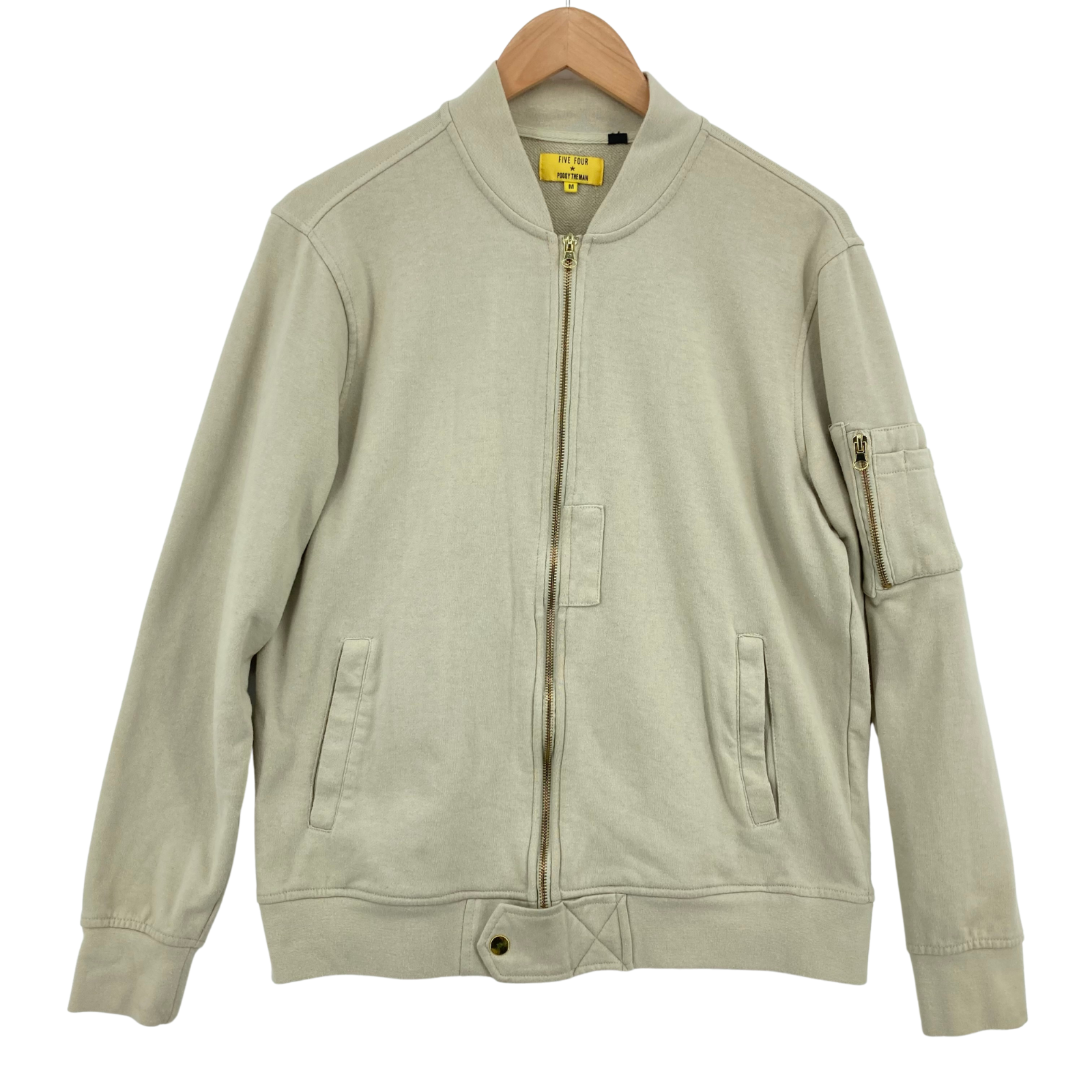 Five Four Men's Beige Cotton Long Sleeve w/ Pockets Full