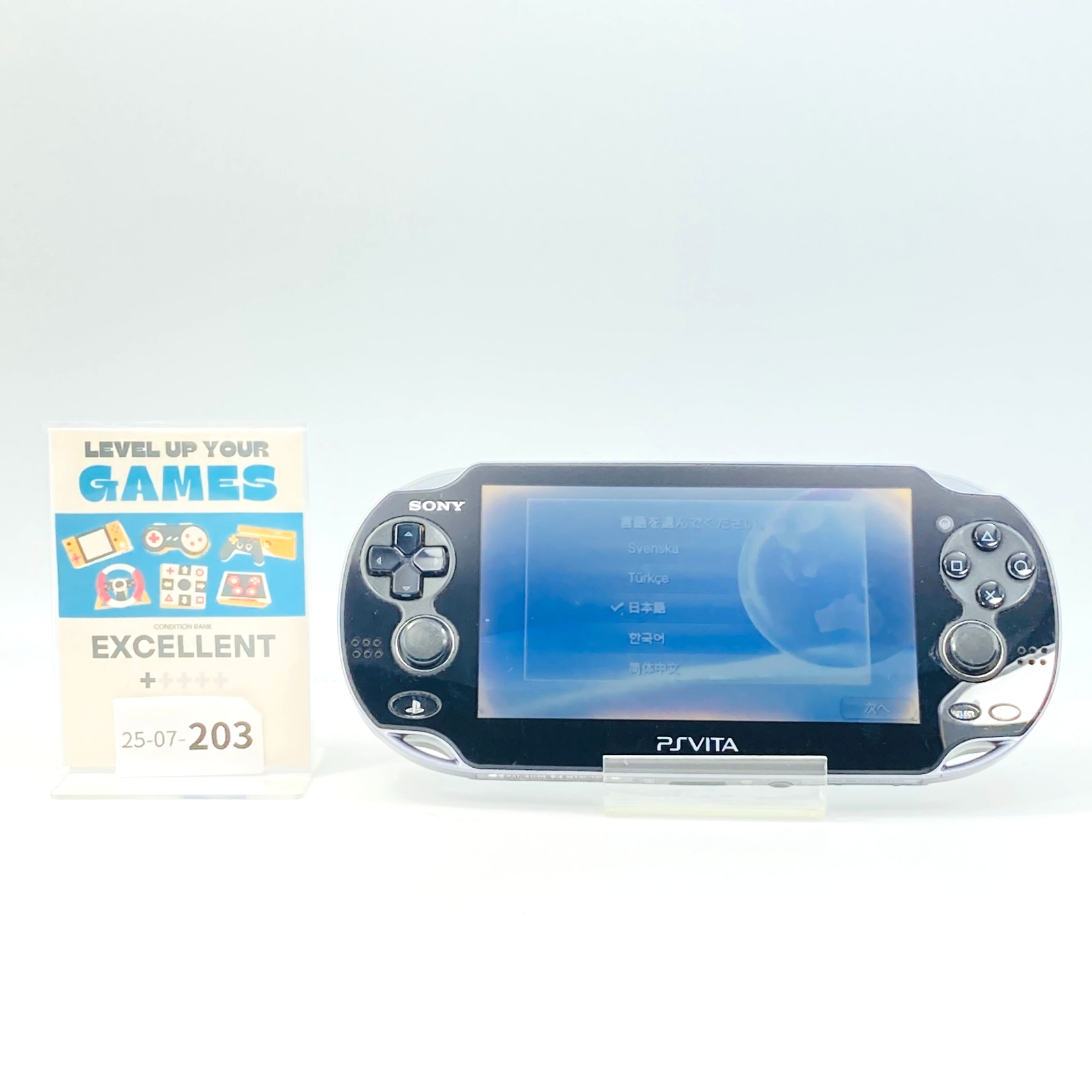 VITA　PCH-1100 EX+] SONY PS Vita PCH-1100 crystal Black Model 3G Wi-Fi