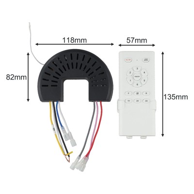 DC Frequency Conversion Ceiling Fan Light Remote Control Kit for 24V 6 Speed