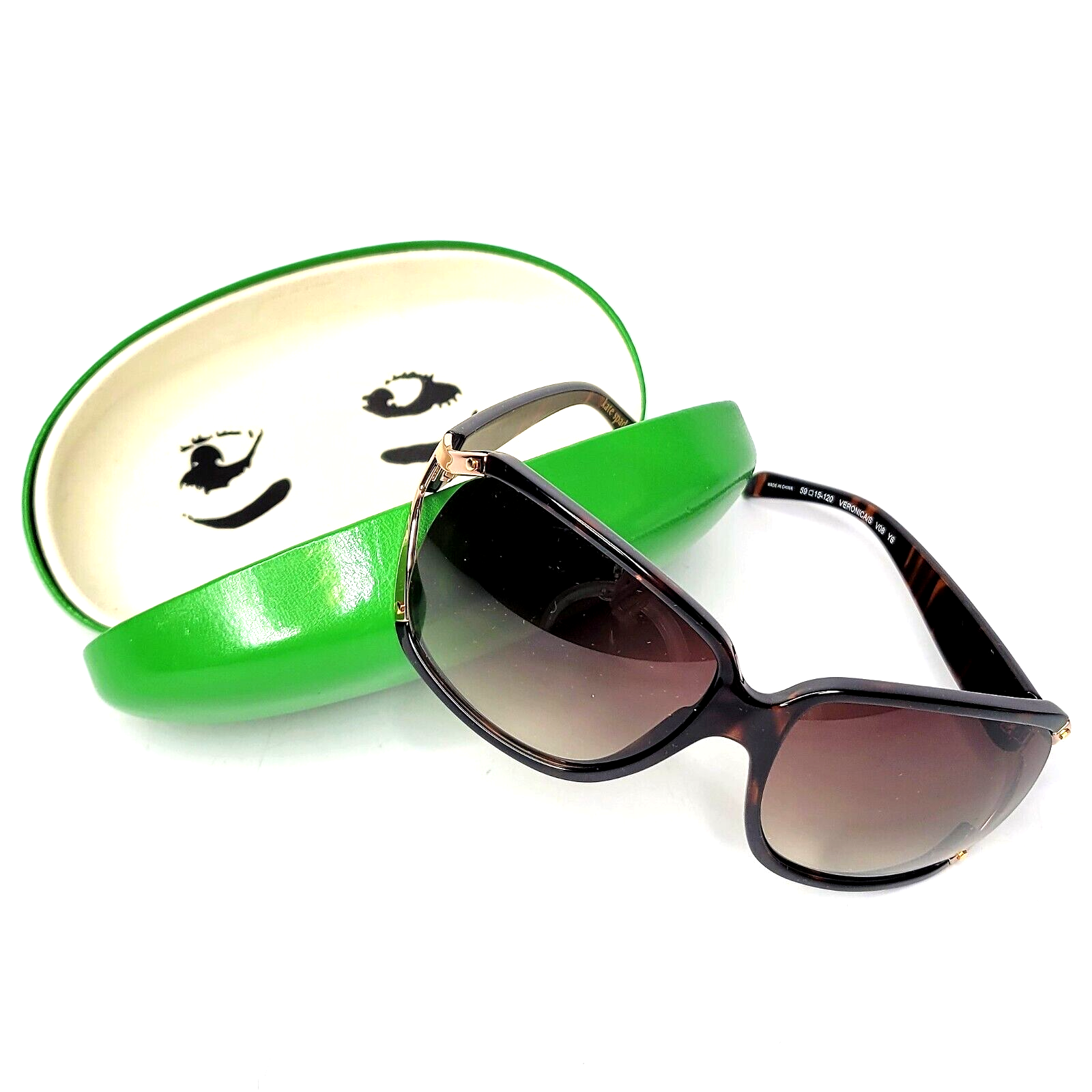 Kate Spade Veronica/S Sunglasses Gold Tortoise Large Frame w/ Case EUC |  eBay