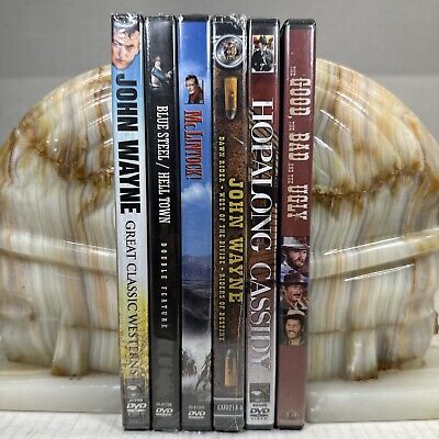 (6) Western DVD Lot 1 Pre-owned 5 New Factory Sealed Wayne Eastwood 10 Movies To