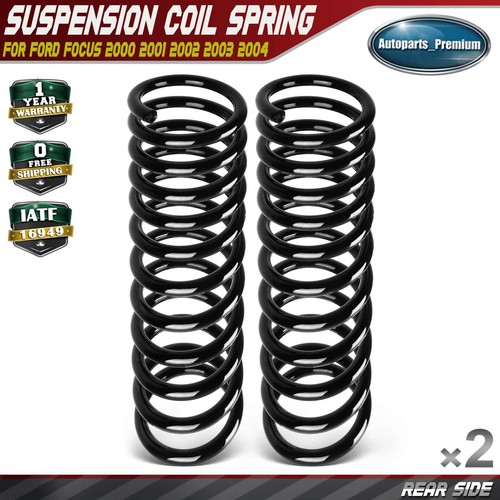 2x Rear Left & Right Coil Springs for Ford Focus 2000-2004 L4 2.0L 2.3L Wagon
