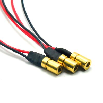 3pcs Red Dot 635nm 5mW Focusable 3V Brass Laser Diode Module 6x10mm