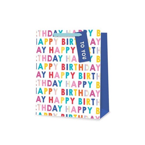 Happy Birthday Multicolour Medium Gift Bag
