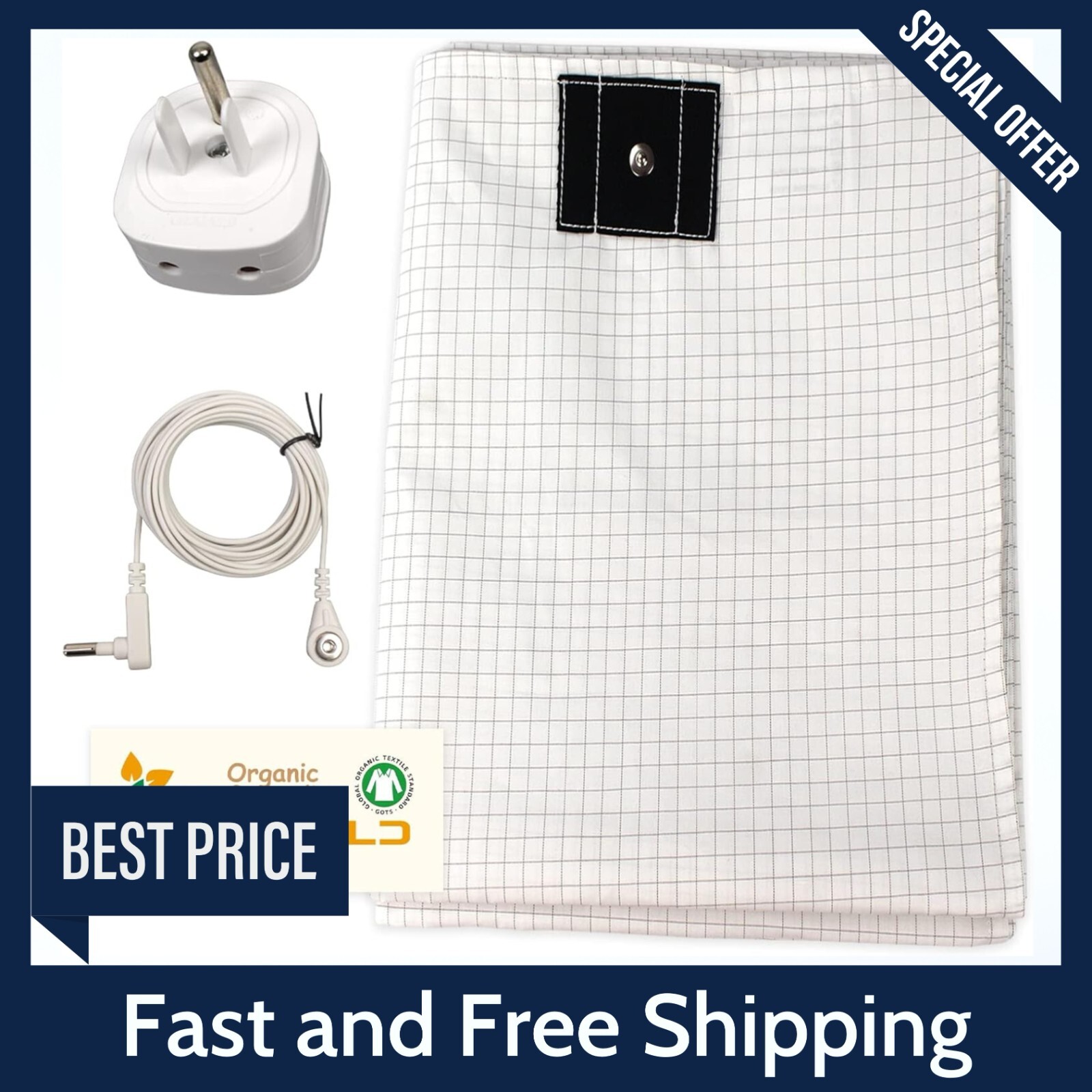 Organic Grounding Sheet 10% Silver King for Bed Sleeping Therapy with Safest New