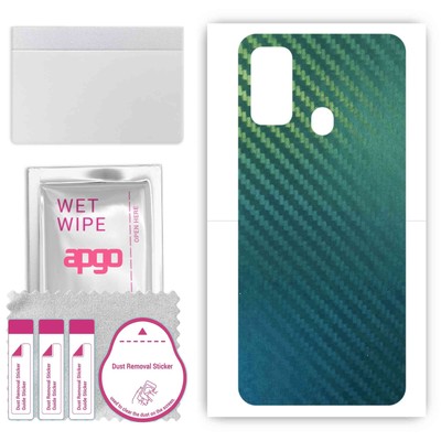 apgo Back Skin Wrap Sticker for Tecno Spark 7T, Carbon Chameleon CAKA1