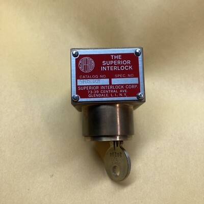 The Superior Interlock Catalog NoS105810Y Industrial Flat Key Interlock w/Key.