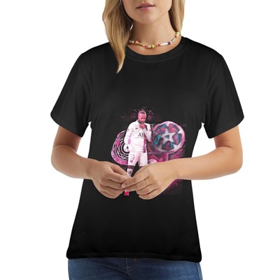 Football Star Neymar Da Silva Saudi Women's T-Shirt S-2XL Black
