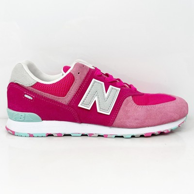 New Balance Boys 574 GC574UJB Розовые повседневные кроссовки Кроссовки Размер 7 M