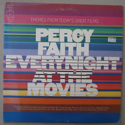 PERCY FAITH EVERY NIGHT AT THE MOVIES VINYL LP COLUMBIA VG 88