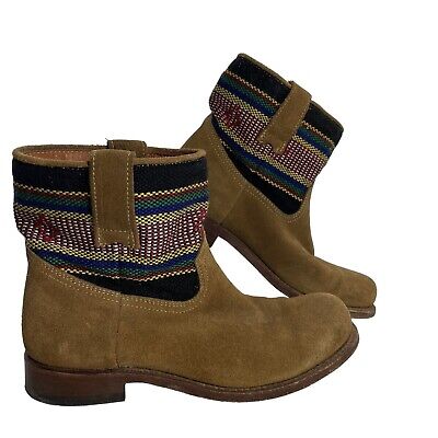 Penelope Chilvers Wool Suede Mid Calf Boots Women s Size 5-5.5 36