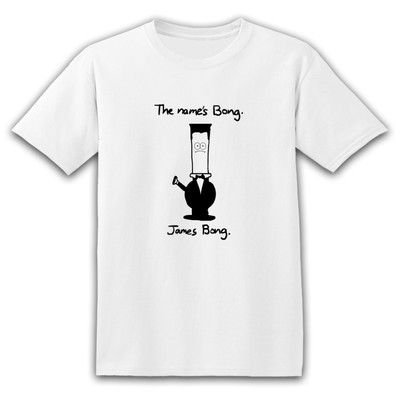 The Names Bong, James Bong T-shirt, Stylish Streetwear, Great funny stoner tee