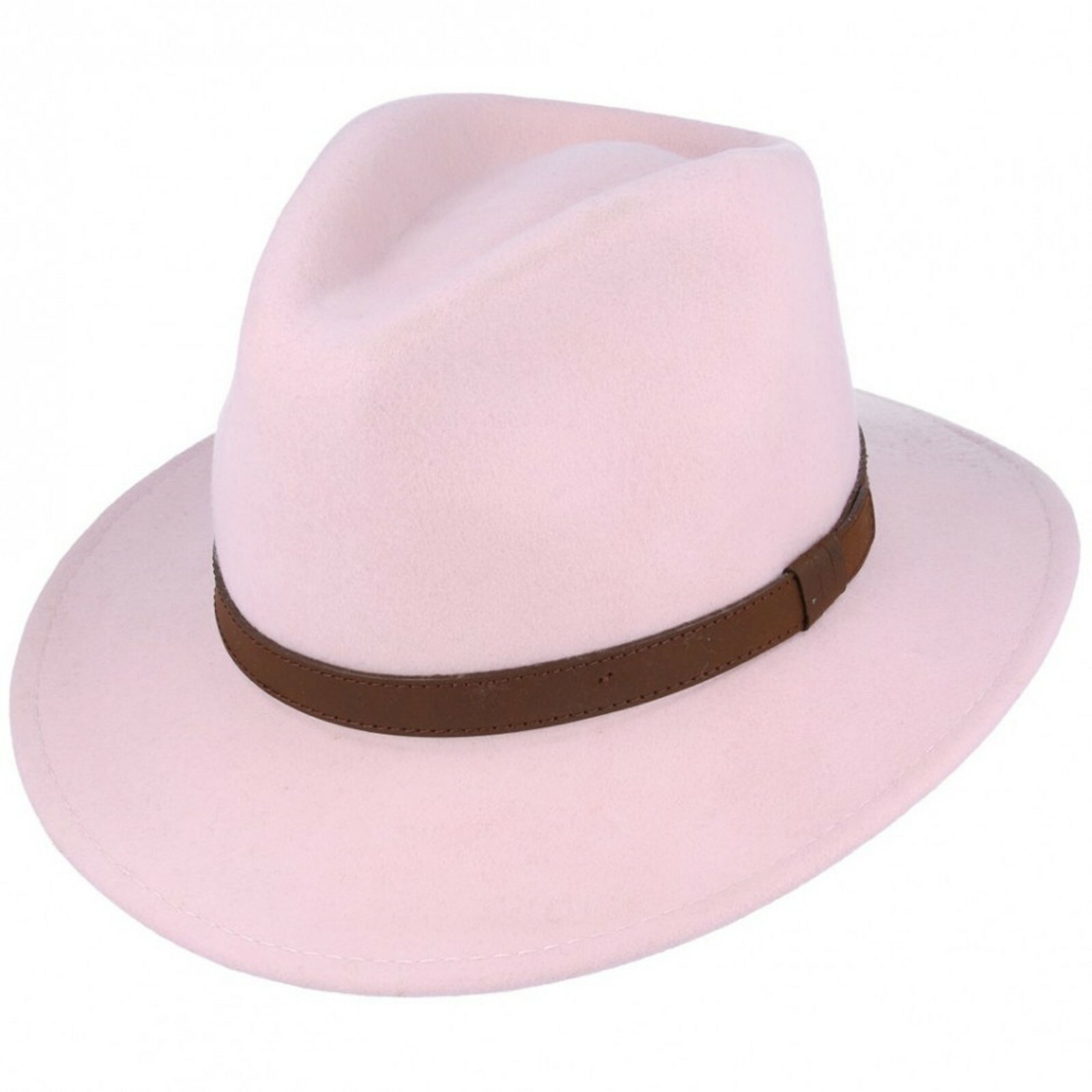 pink trilby hat