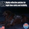 IronSeals Set of 2 Reflective Dog Vest Harness Patches, Removable Do Not Pet Patches with Reflective Printed Letters for Emotional Support Therapy Dog Vest Harness Collar or Leash