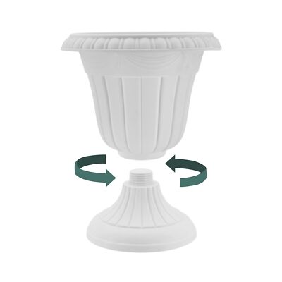 Arcadia Garden Products PL00CP Classic Traditional Plastic Urn Planter, 16" x...