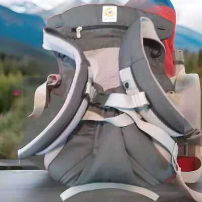Ergo Baby Omni 360 Cool Air Mesh Carrier Infant Holder GRAY EUC Clean Ready Go!