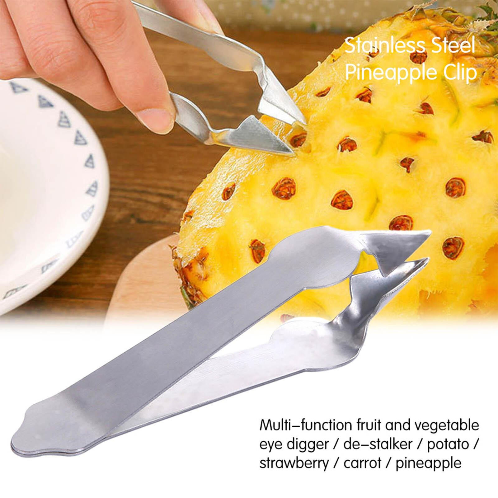 5pc Pineapple Corer Slicer Cutter Eye Peeler Fruit Stainless Steel V Shape Tools