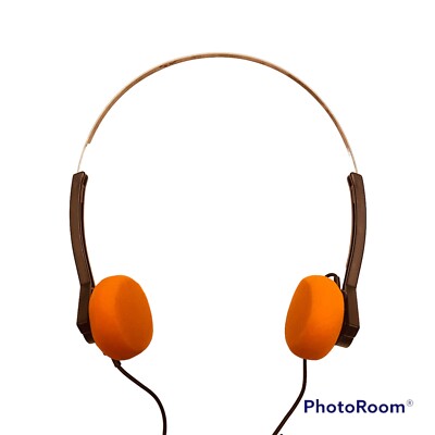 SONY TRH 1 Walkman Lightweight Headphones w Orange Pads