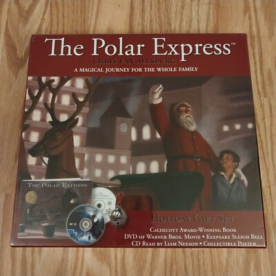 The Polar Express Holiday Gift Set (2015) Book, DVD, CD, & Poster, NEW, SEALED!
