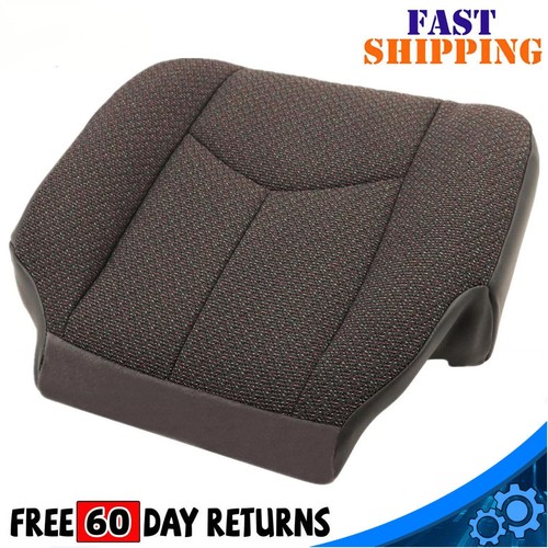 For 2003-2006 Chevy Silverado LS LT Z71 Driver Bottom Cloth Seat Cover Dark Gray