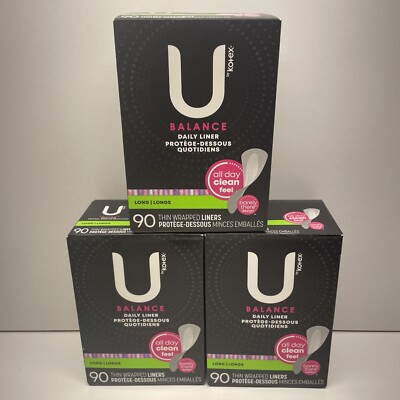3 U by Kotex Barely There Thin Daily Liners 90ct Light Long Absorbency Unscented