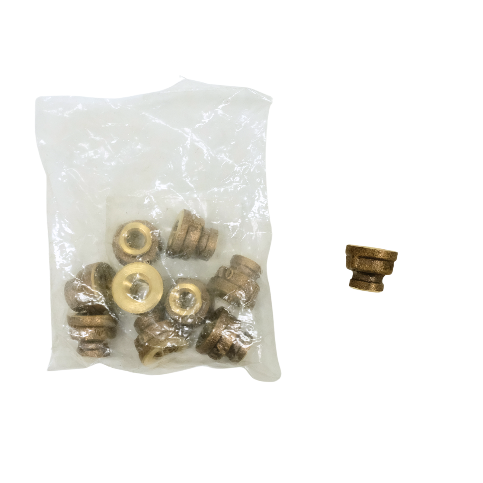 QTY 10 - Bronze Reducing Coupling 1/4" x 1/8" Lead Free BZ98R-42-LF