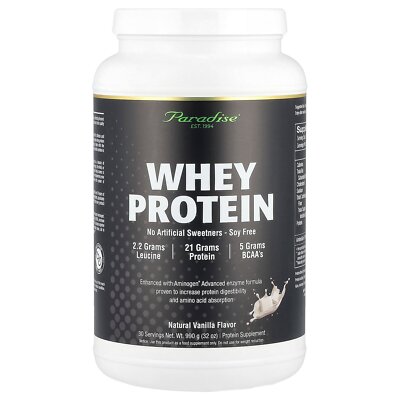 Whey Protein, Natural Vanilla, 32 oz (990 g)