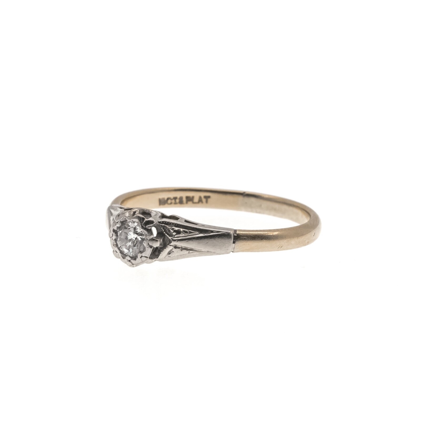 Everlasting - Art Deco 18K Platinum Solitaire Ring