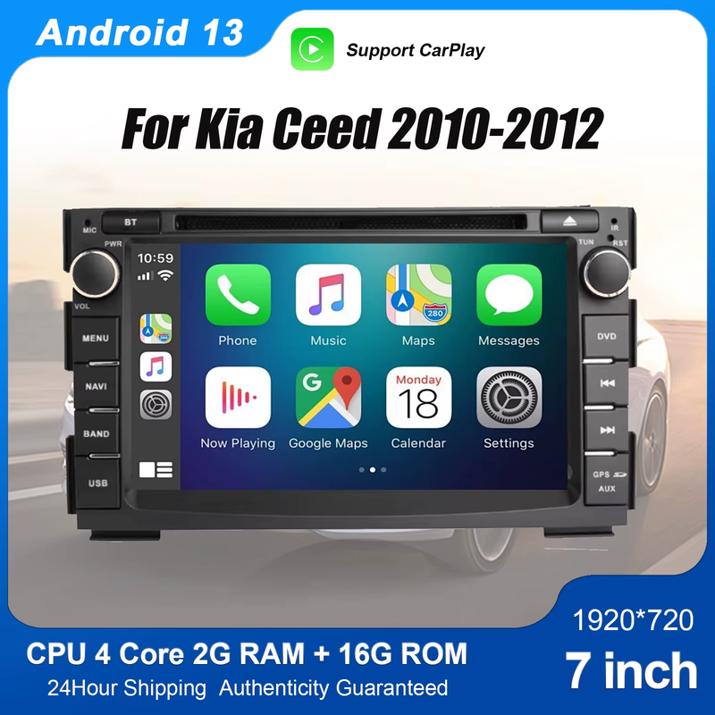 Android Car Radio For Kia Ceed 2010-2012 Multimedia Player Supports CarPlay, And