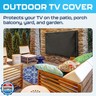 Outdoor TV Cover 86-90 Inch | Waterproof and Weatherproof TV Covers | Outdoor TV Enclosure | Smart Shield TV Screen Protector for Outside TV | Cover for Moving | TV Display Protectors – Black