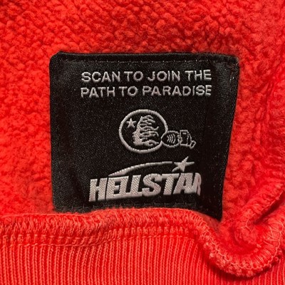 Pre-owned Hellstar Studios Gd Zip Up Hooded Sweatshirt Red