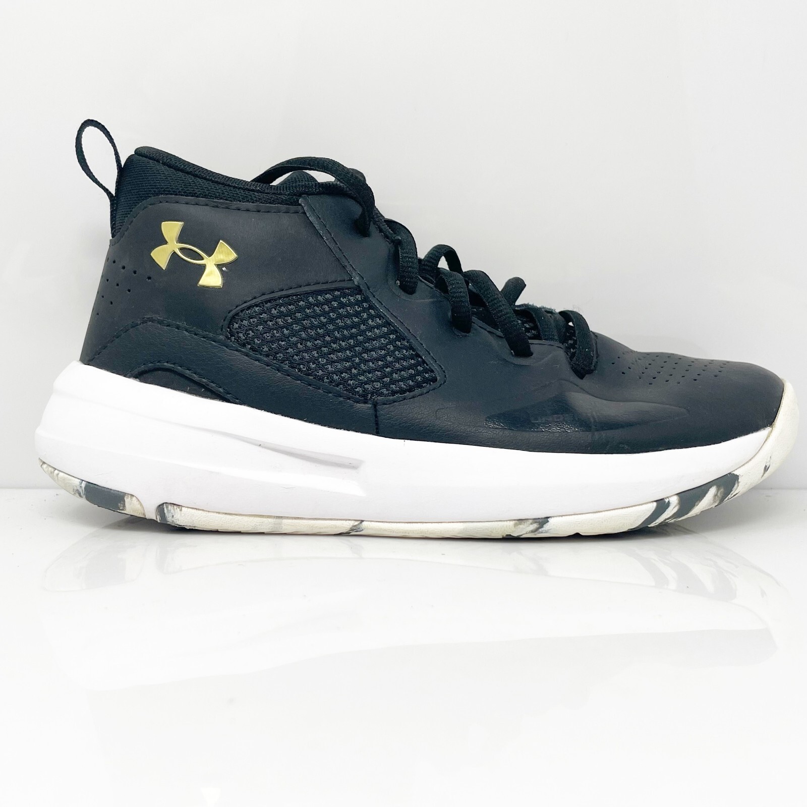 

Under Armour Boys Lockdown 5 3023534-003 Черные кроссовки для баскетбола Размер 3, Черный, Lockdown 5