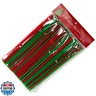 Chef Craft Select Plastic Flexible Christmas Straws, 8 inch 100 Piece Set, Green/Red