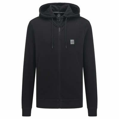 HUGO BOSS BOSS ORANGE HUGO ZETALK 1 REISSVERSCHLUSS KAPUZENPULLOVER SCHWARZ 001 50462789