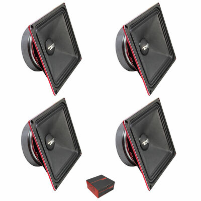 4 DS18 PRO-X6.4MSQ 6.5'' Square 2000 W 4 Ohm Loudspeakers Mid Range Bass Speakers