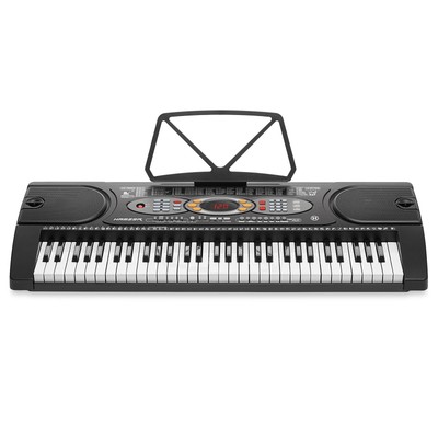 61-Key Electronic Keyboard Portable Digital Piano and Stand, Mic, USB, Stool