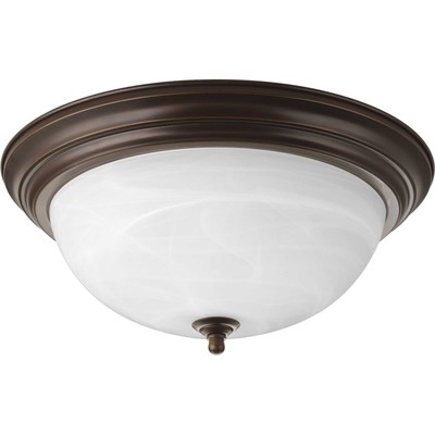Progress Lighting P3926 Melon 3 Light Flush Mount Ceiling Fixture - Bronze