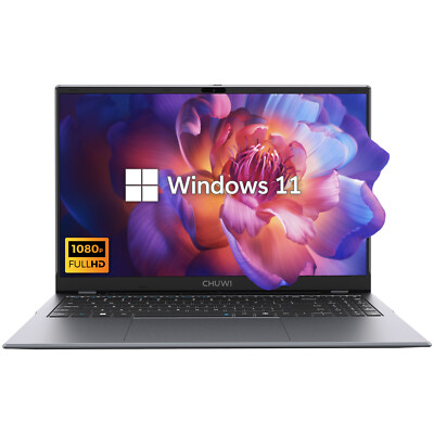 CHUWI 15.6'' Laptop 8G RAM 256GB SSD Intel N100 Quad-Core 3.4GHz HD 1080P