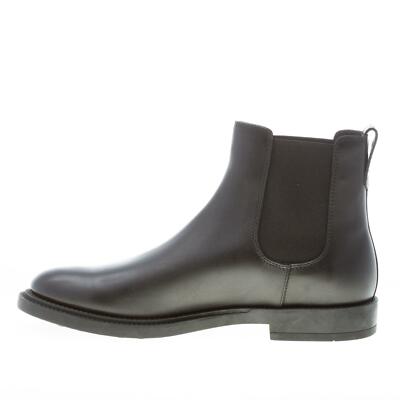 Pre-owned Tod's Men Shoes Black Elegant Leather Chelsea Boot Xxm62c00p20olwb999