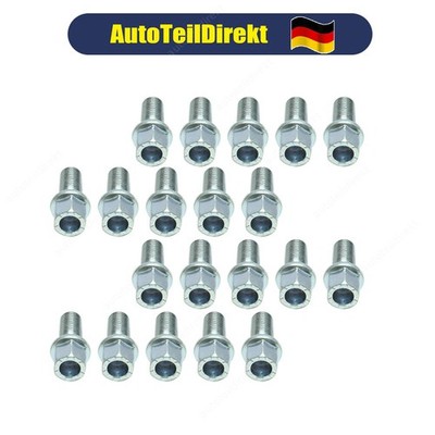 20x Felgenschrauben M14x1,5 Kugelbund A/G 27mm für VW Audi Seat Skoda 8D0601139D