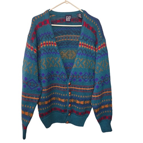 Vintage Gap Dad Grandpacore Y2K 90s Cardigan Knit Sweater