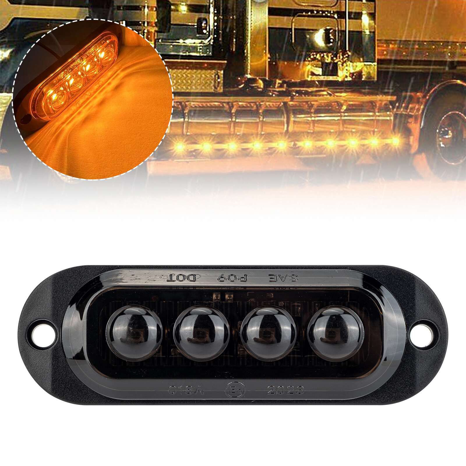 2 PC White 2LED Side Marker Clearance Light Lamp C... – Grandado