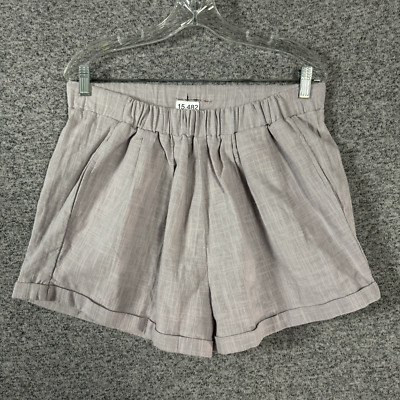 Lullaby Club Women's Size XS Light Pink Linen Woven Shorts