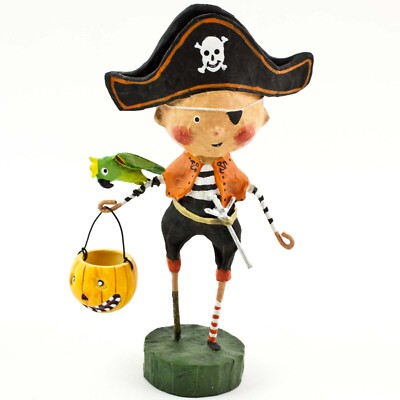 Lori Mitchell Captain Kidd Halloween Folk Art Figurine Figure Costume Kid Pirate