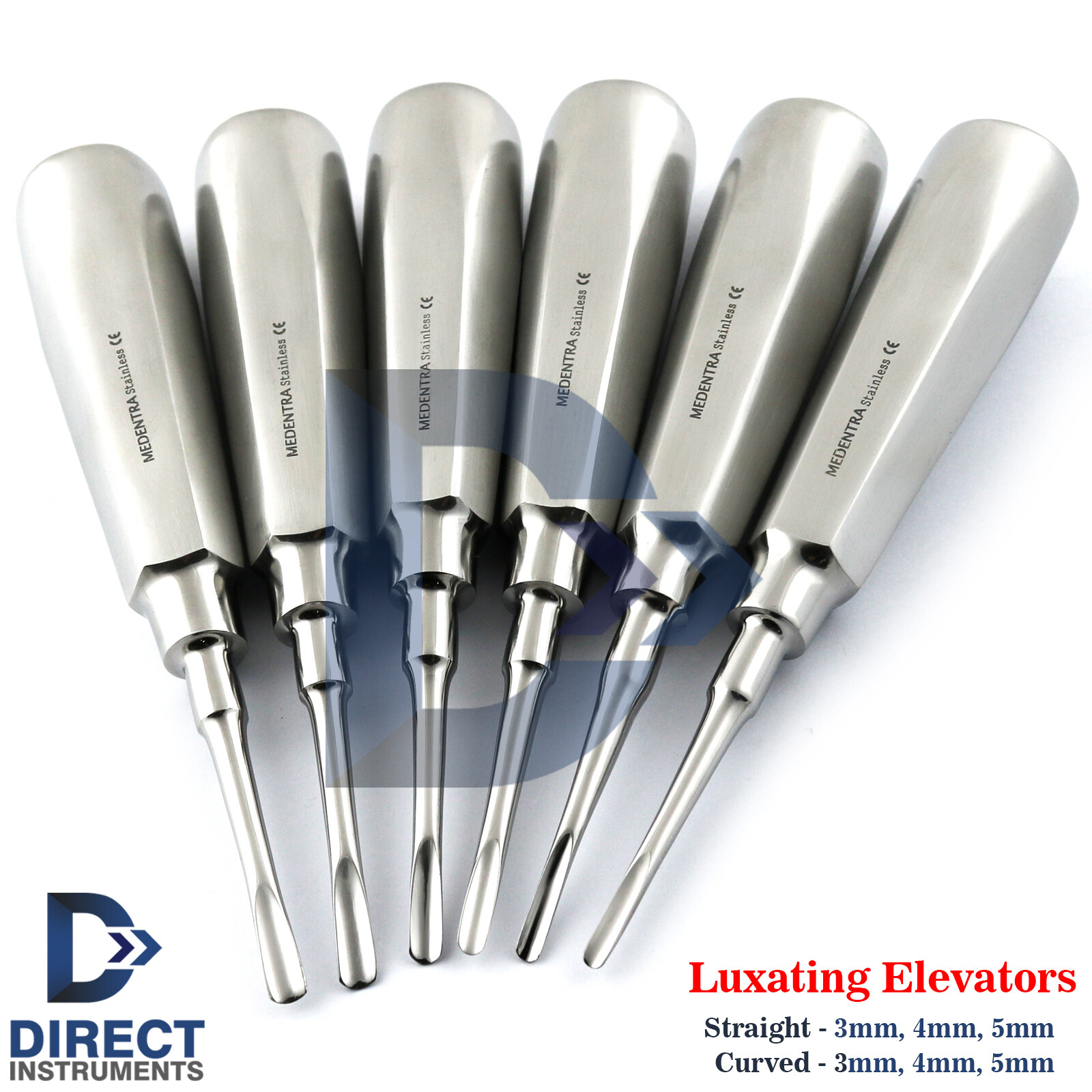9Pcs Set Dental Luxating Elevators Coupland Surgical Loosen Tooth