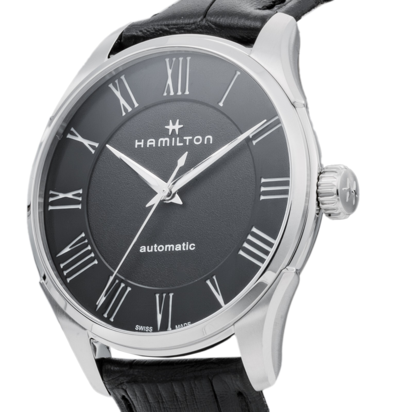 Pre-owned Hamilton Jazz Master H42535730 Automatic Stainless Steel Leather Men's